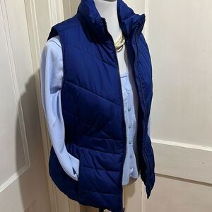 Banana Republic Blue Zip Down Type Puffy Vest Women's Small